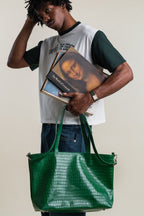 Crocodile Day Bag - Dark Green