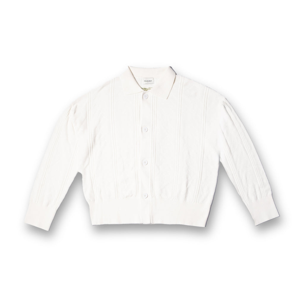 Collar Knit Cardigan - Off White