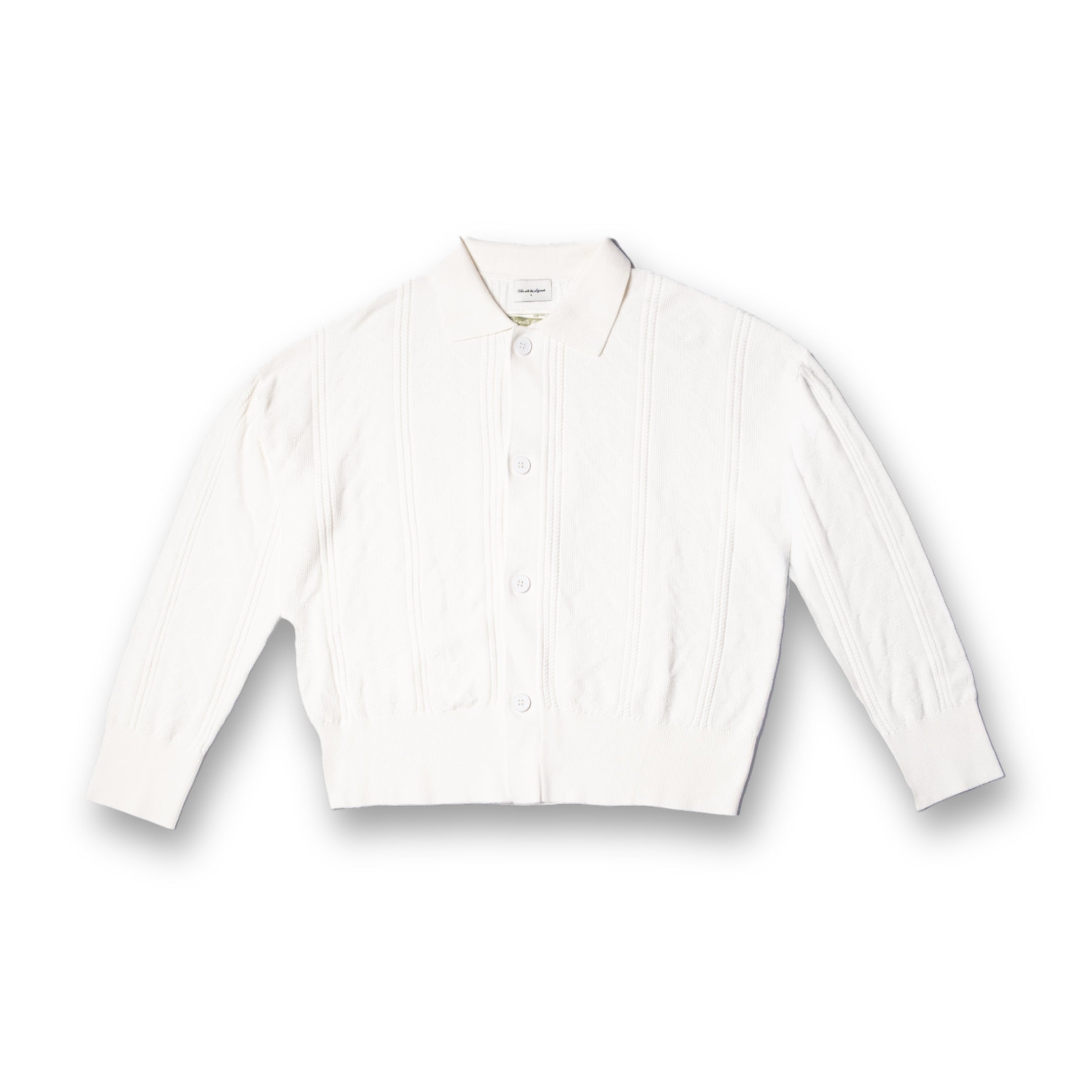 Collar Knit Cardigan - Off White