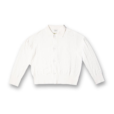 Collar Knit Cardigan - Off White