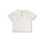 Knit Short-sleeve Henley - Off-White