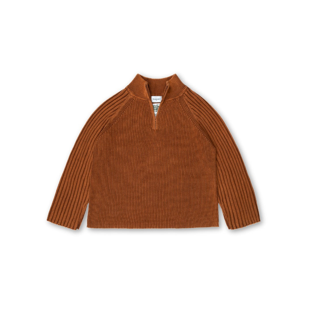 Quarter-Zip Knitwear - Pumpkin Spice