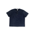Knit Short-sleeve Henley - Washed Navy