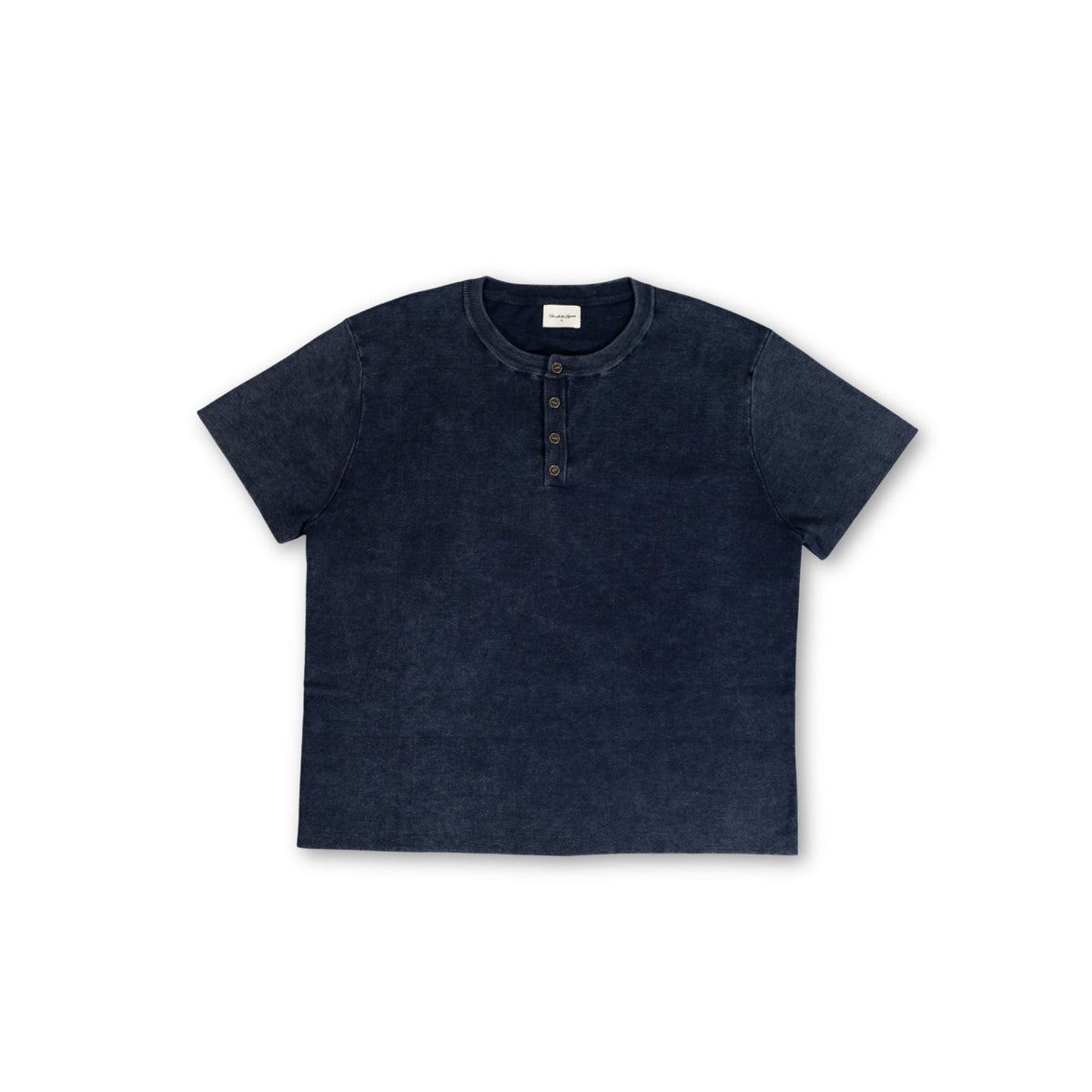 Knit Short-sleeve Henley - Washed Navy