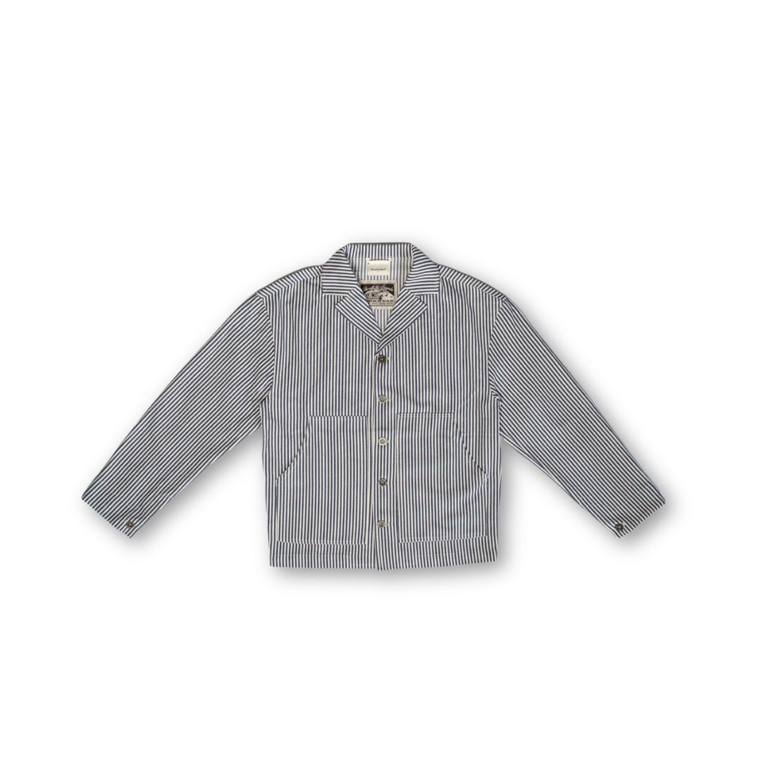 Pinstripe Jacket - Navy Blue