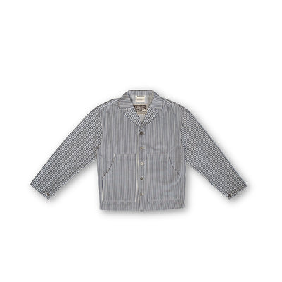 Pinstripe Jacket - Navy Blue