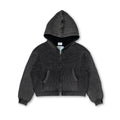 Knit Full-zip Hoodie - Washed Black