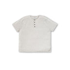 Knit Short-sleeve Henley - Heather Grey