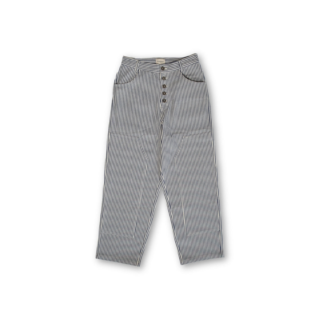 Pinstripe Pants - Navy Blue