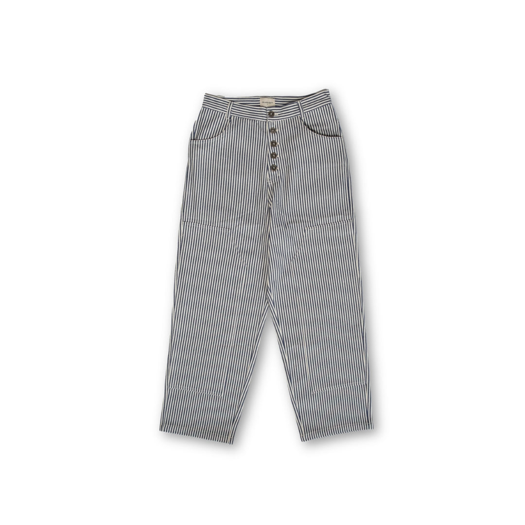 Pinstripe Pants - Navy Blue