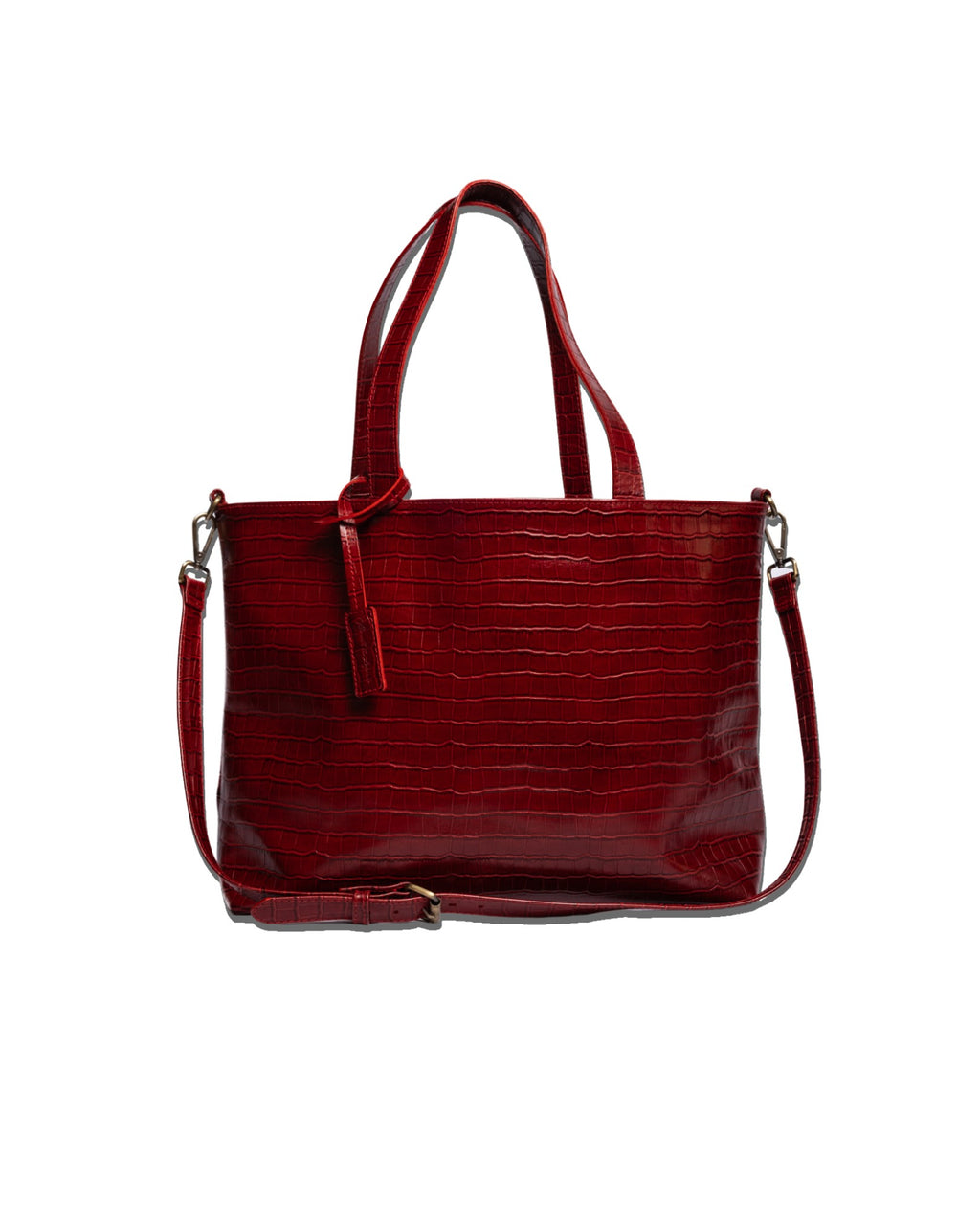 Crocodile Day Bag - Red Wine