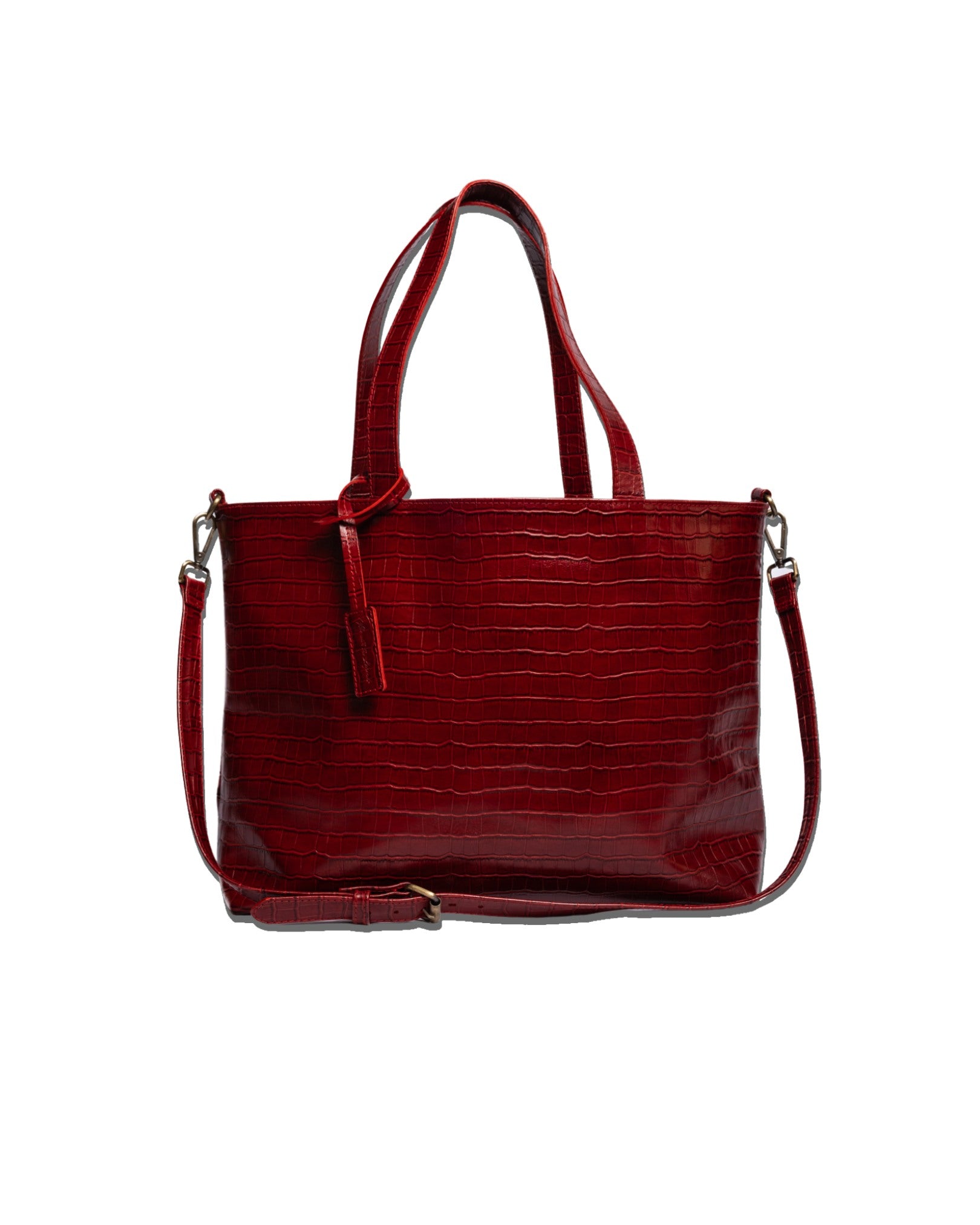 Crocodile Day Bag - Red Wine
