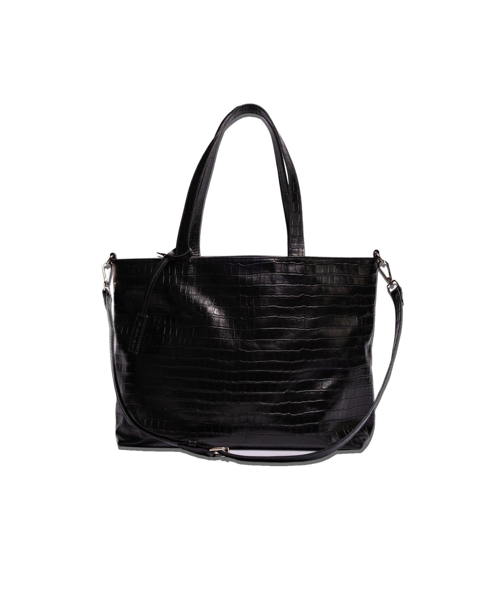 Crocodile Day Bag - Jet Black