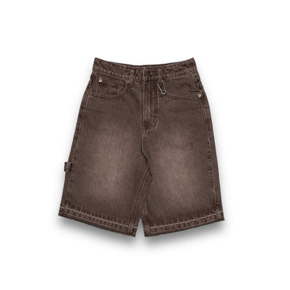 Denim Shorts - Washed Brown