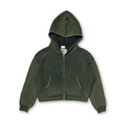 Knit Full-zip Hoodie - Washed Green