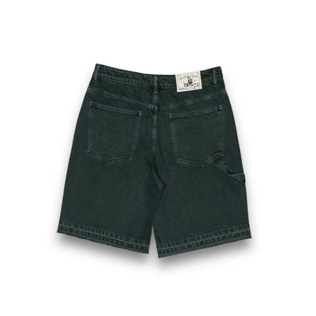Denim Shorts - Washed Green