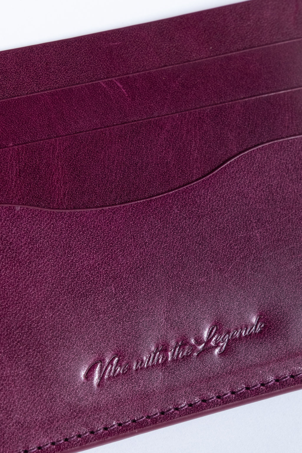 Vegetable Tan Card Holder - Berry