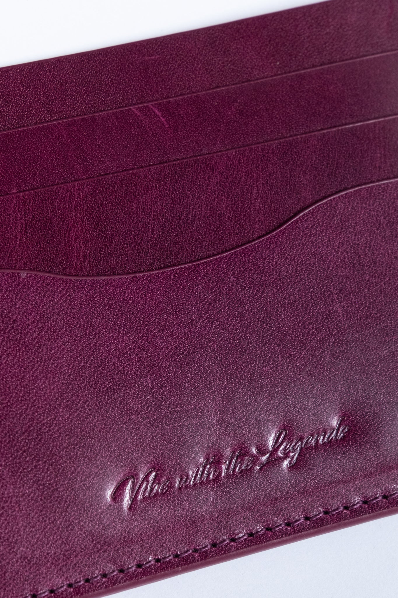 Vegetable Tan Card Holder - Berry