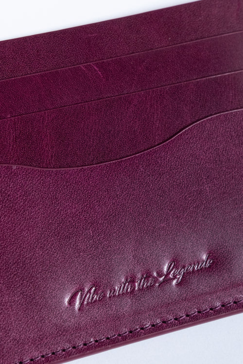 Vegetable Tan Card Holder - Berry