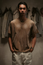 Sun Faded Henley - Vintage Brown