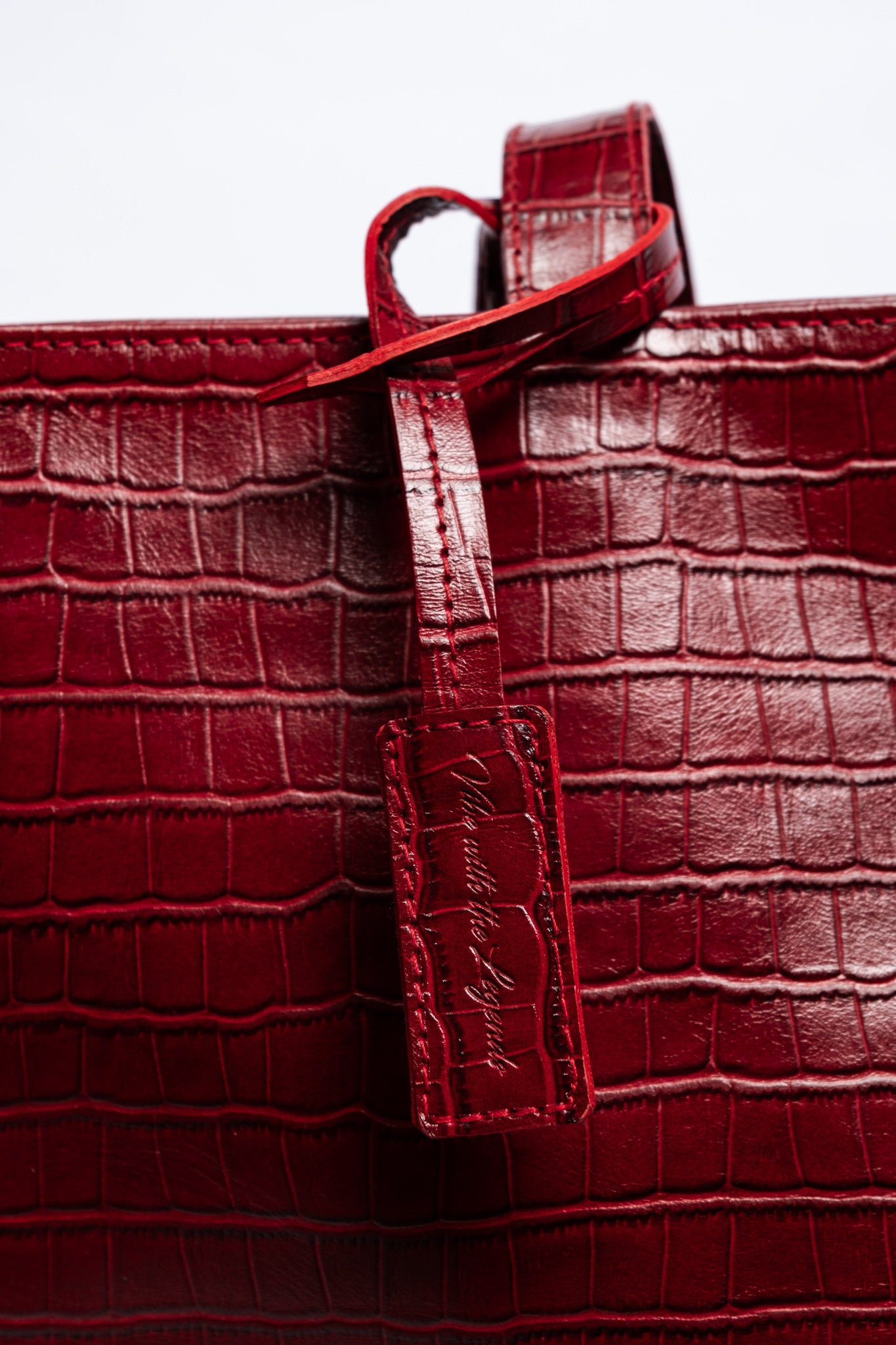 Crocodile Day Bag - Red Wine
