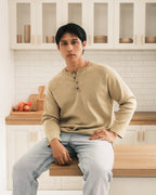 Knit Long-sleeve Henley - Washed Sand