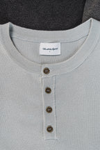 Knit Short-sleeve Henley - Sage Green