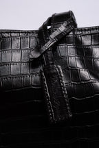 Crocodile Day Bag - Jet Black