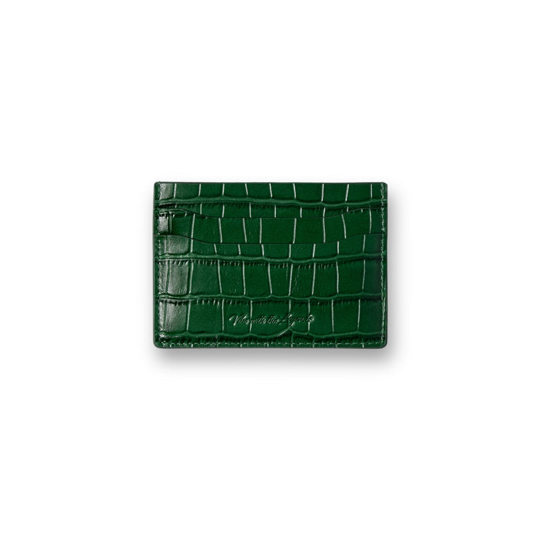 Crocodile Card Holder - Dark Green