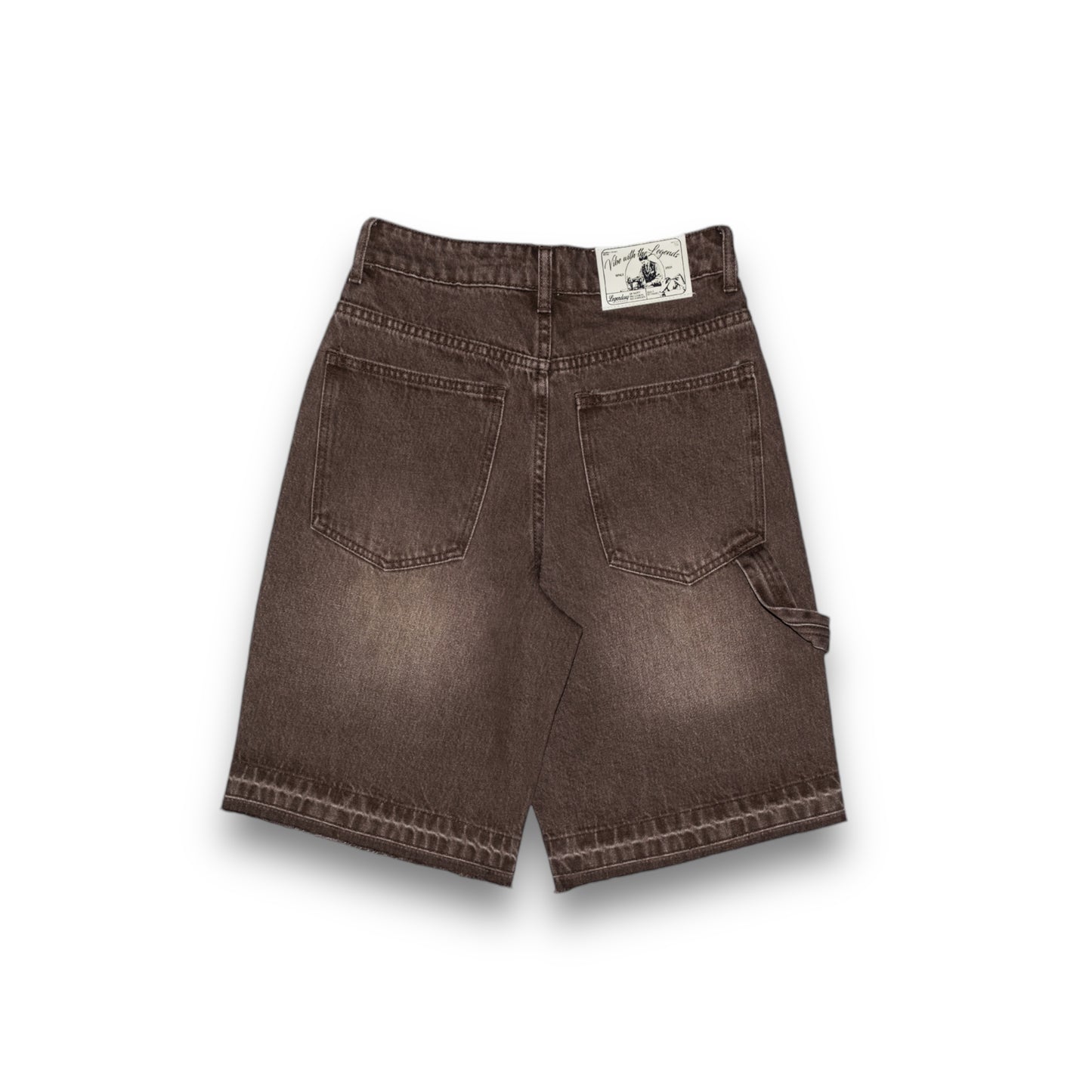 Denim Shorts - Washed Brown