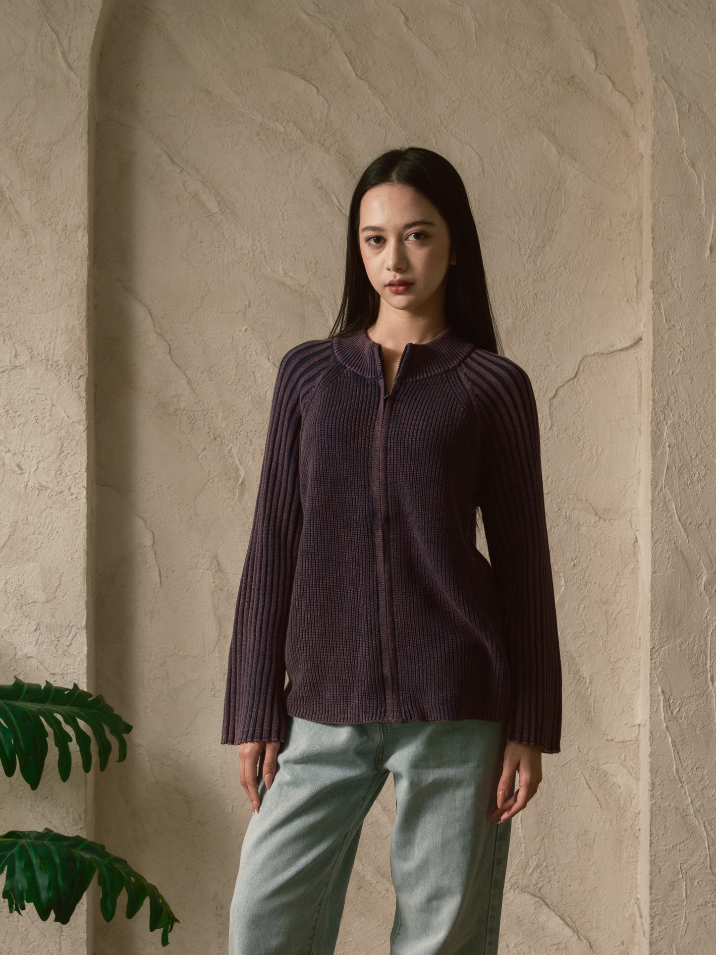 Full-Zip Knitwear - Ube