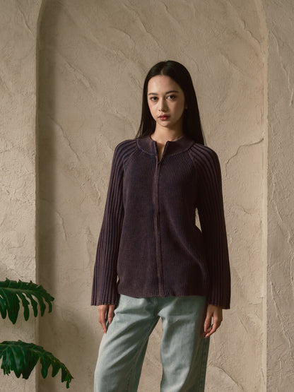 Full-Zip Knitwear - Ube