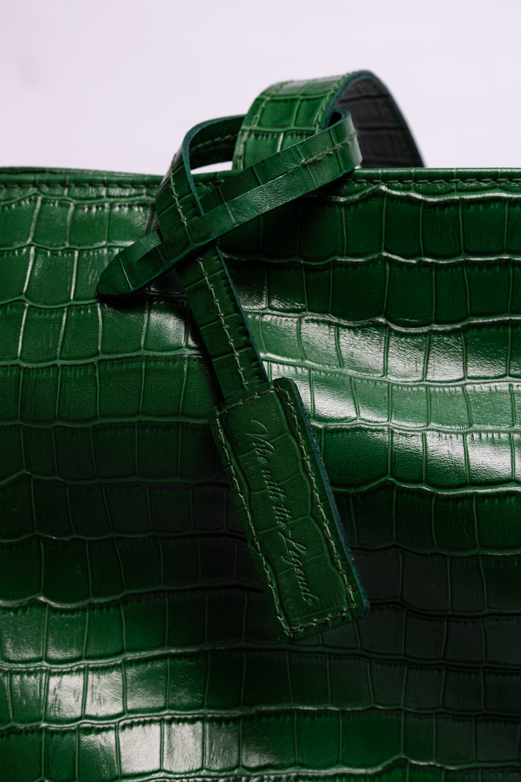 Crocodile Day Bag - Dark Green