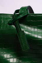 Crocodile Day Bag - Dark Green