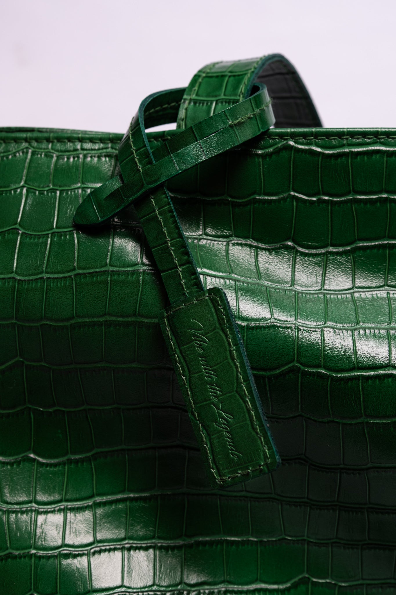 Crocodile Day Bag - Dark Green