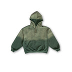 Sun Faded Hoodie Henley - Vintage Green