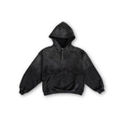Sun Faded Hoodie Henley - Vintage Black