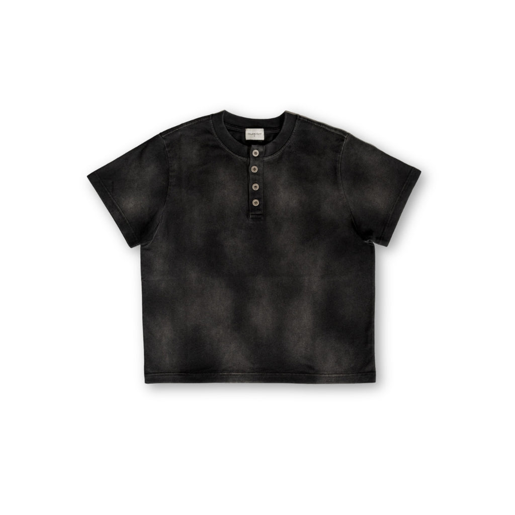 Sun Faded Henley - Vintage Black