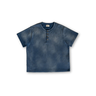 Sun Faded Henley - Vintage Blue
