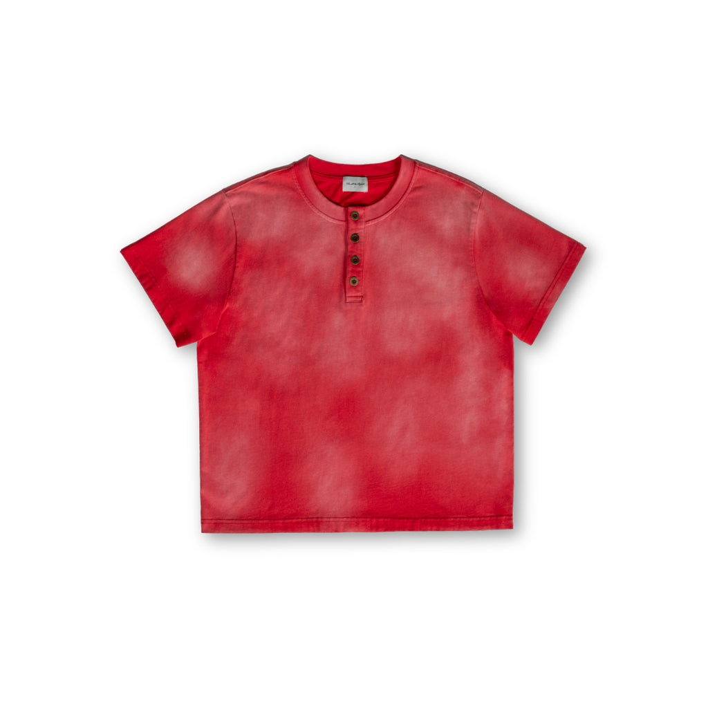 Sun Faded Henley - Vintage Red