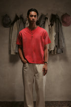 Sun Faded Henley - Vintage Red