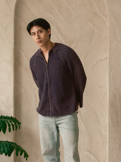 Full-Zip Knitwear - Ube