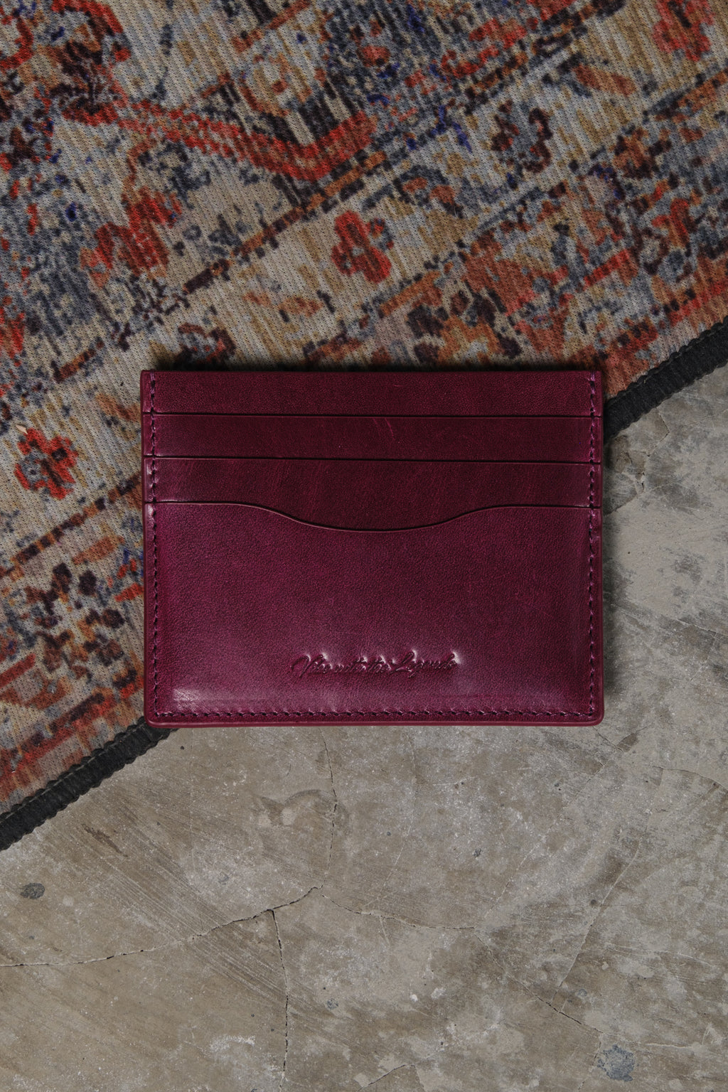 Vegetable Tan Card Holder - Berry