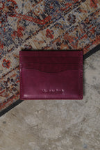 Vegetable Tan Card Holder - Berry