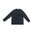 Knit Long-sleeve Henley - Light Washed Black