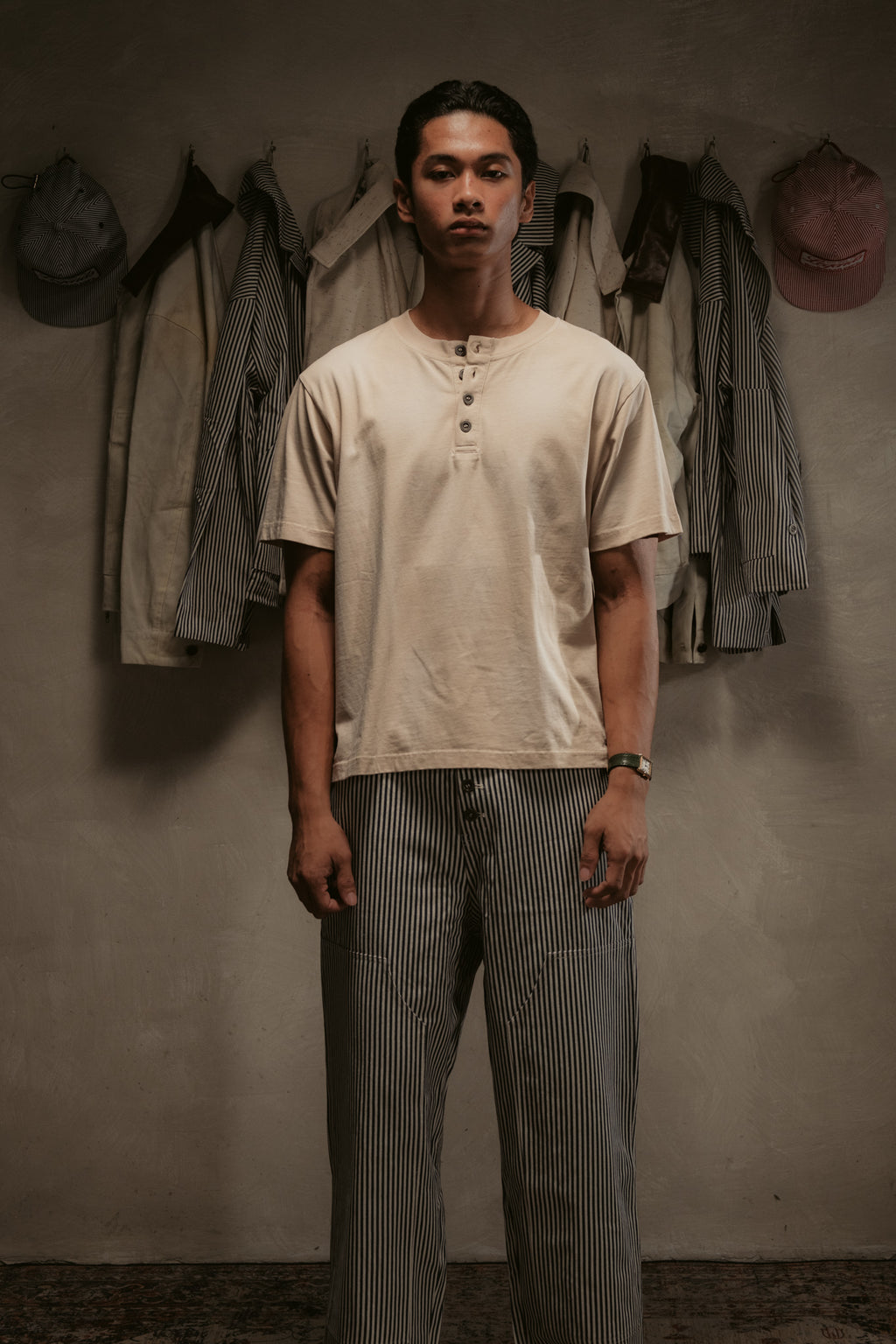 Sun Faded Henley - Vintage Cream