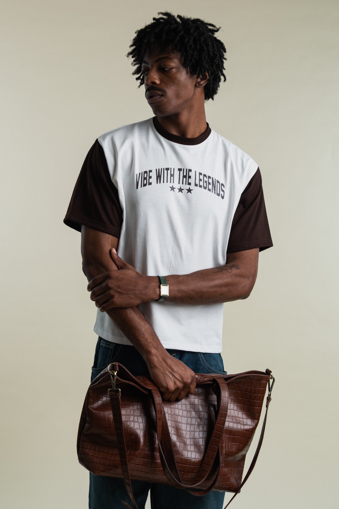 Ringer Tee - Brown