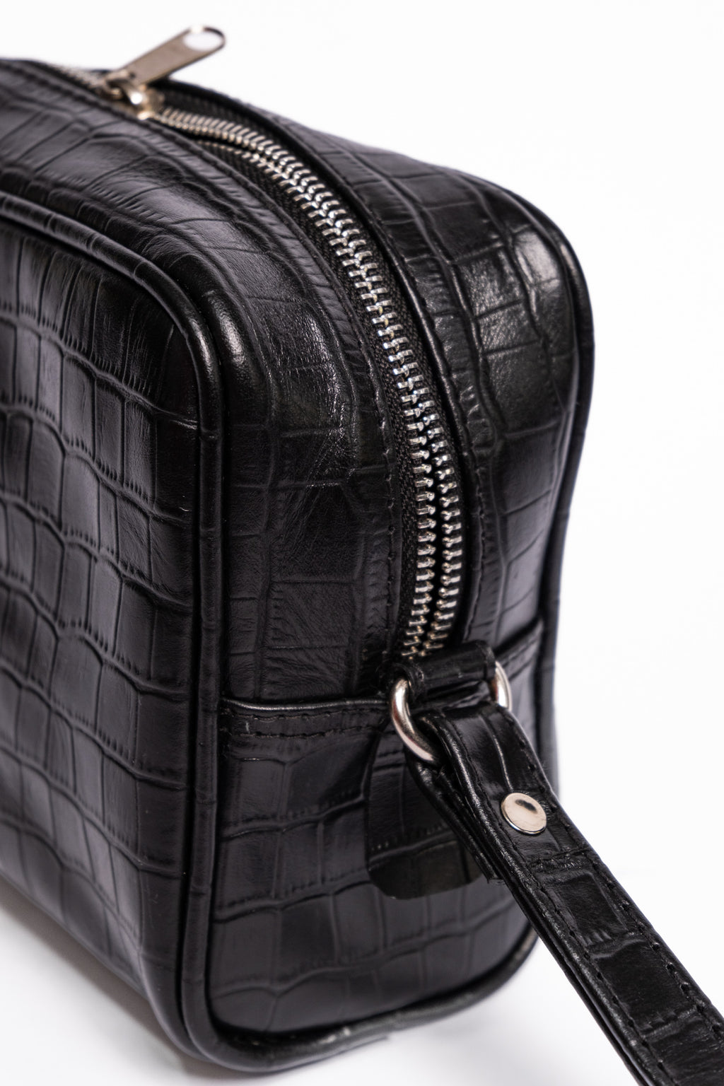 Crocodile Dopp Kit - Jet Black