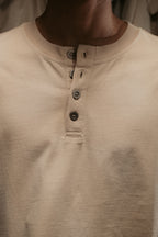 Sun Faded Henley - Vintage Cream