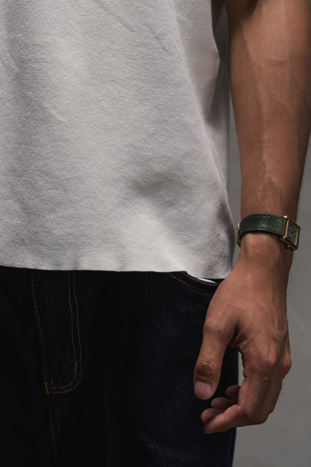Knit Short-sleeve Henley - Off-White